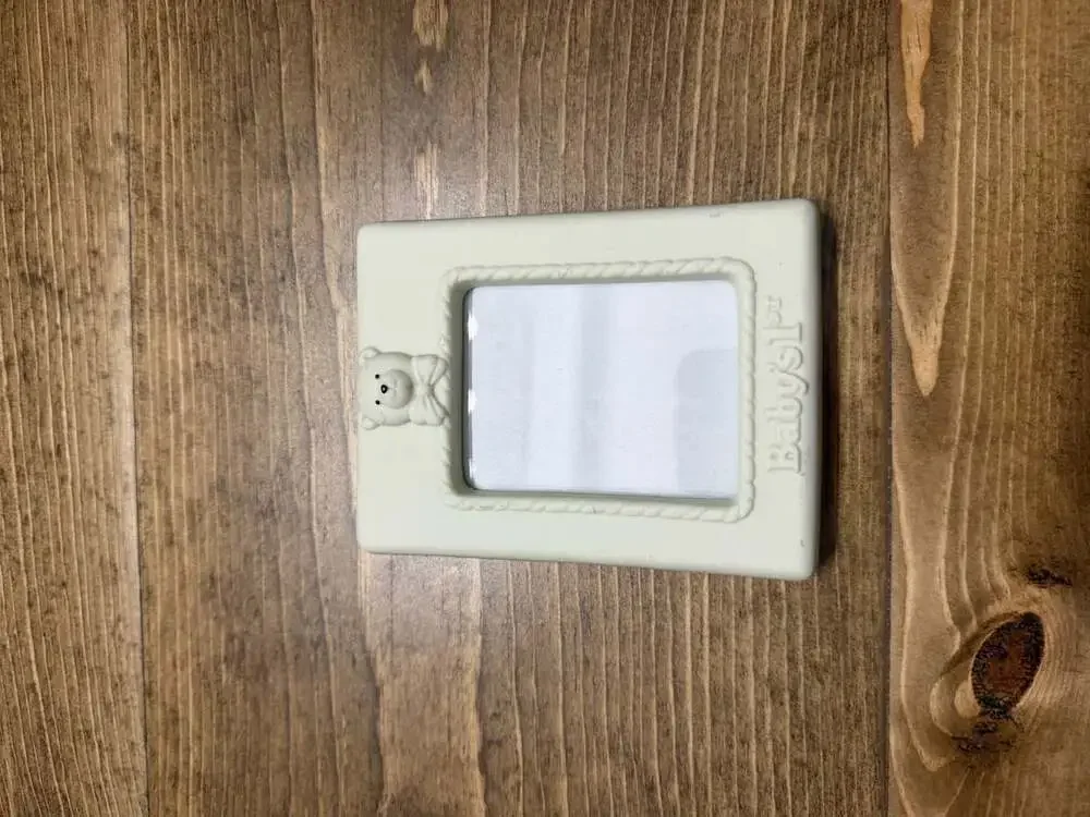Department 56 Baby's 1st Ceramic Picture Frame with Teddy Bear